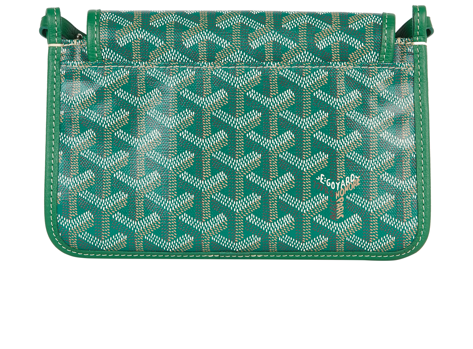 Plumet Pocket Wallet, &pound;1,200, Handbags, Green, Coated Canvas, Back view